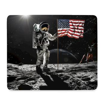 Astronaute sur la lune - Tapis de souris (format paysage) - blanc - Devant