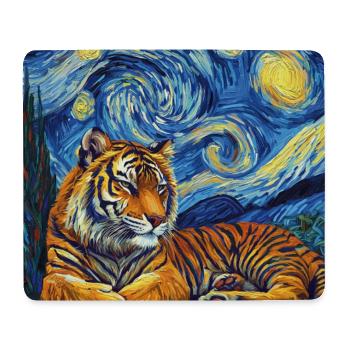 Tiger Van Gogh - Mouse Pad (horizontal) - white - Front