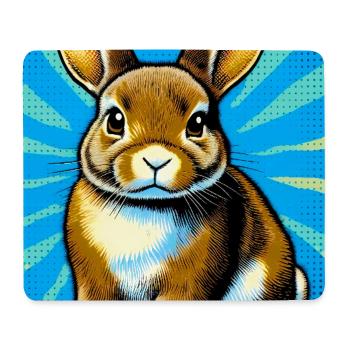 Kaninchen - Mousepad (Querformat) - Weiß - Vorne