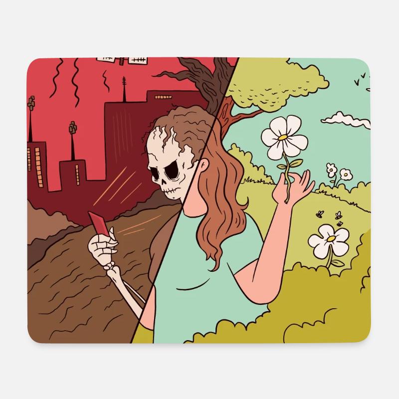 Save Nature (ecology) - Mouse Pad (horizontal) - white
