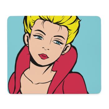 Reine sans roi Pop Art - Tapis de souris (format paysage) - blanc - Devant