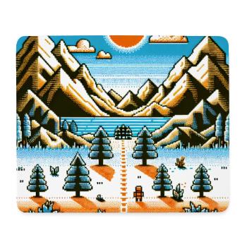 Retro Gaming Abenteuer - Mousepad (Querformat) - Weiß - Vorne