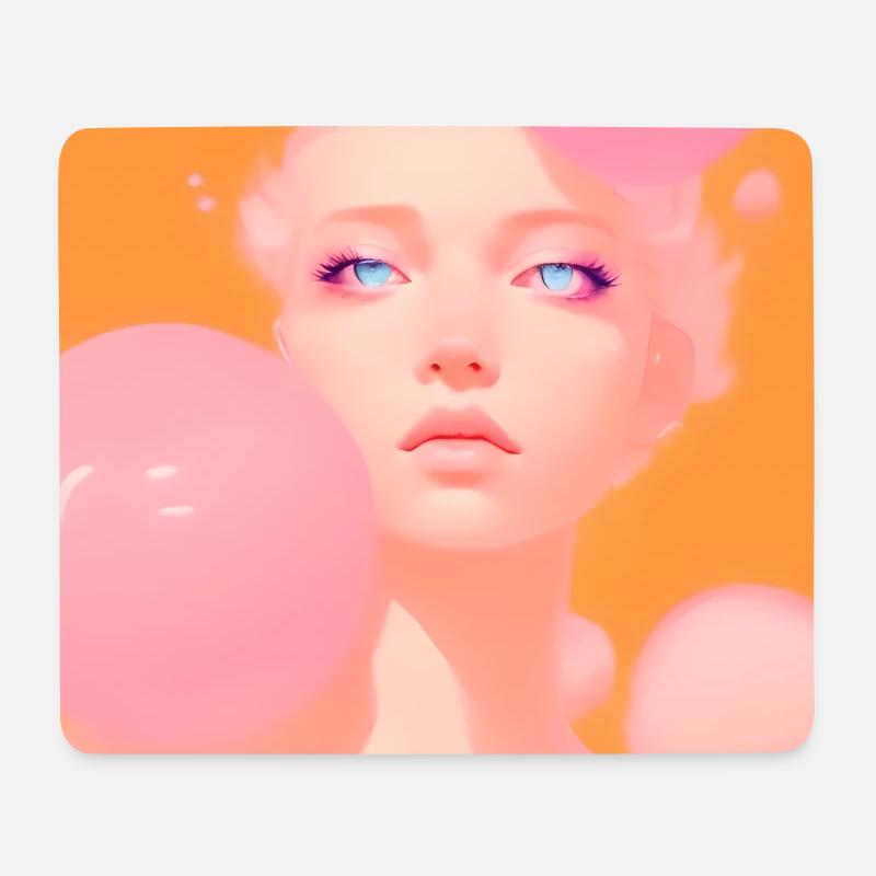 Orange Dream Balloons GBC Pink Blasen - Mousepad (Querformat) - Weiß