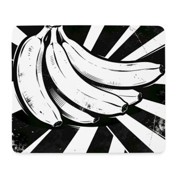 Black and White Bananas Collage - Mouse Pad (horizontal) - white - Front