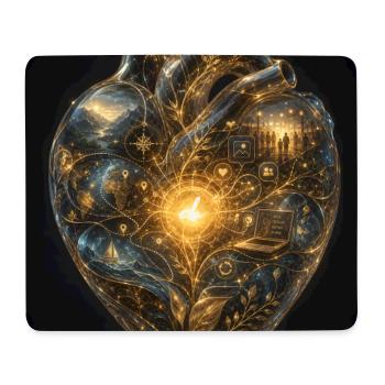 Heart of networking - Mouse Pad (horizontal) - white - Front