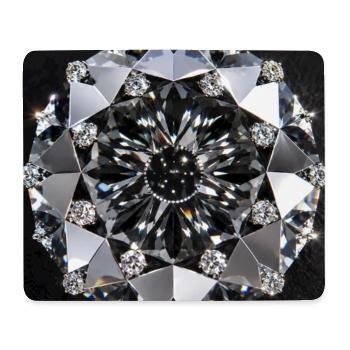 Mandala géométrique diamant - Tapis de souris (format paysage) - blanc - Devant