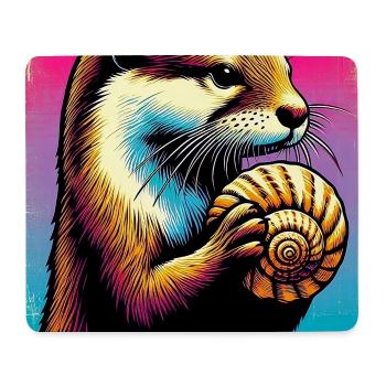 Otter - Mousepad (Querformat) - Weiß - Vorne
