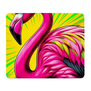 Flamant - Tapis de souris (format paysage) - blanc - Devant