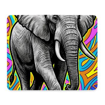 éléphant - Tapis de souris (format paysage) - blanc - Devant