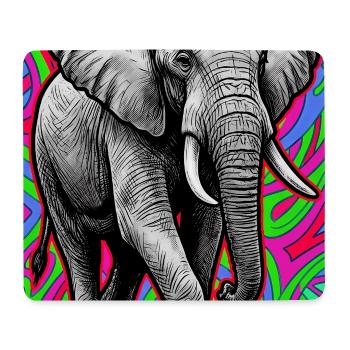 éléphant - Tapis de souris (format paysage) - blanc - Devant