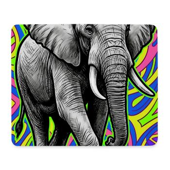 Elefant - Mousepad (Querformat) - Weiß - Vorne
