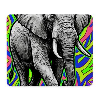 Elefant - Mousepad (Querformat) - Weiß - Vorne