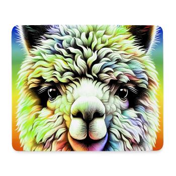 Alpaka - Mousepad (Querformat) - Weiß - Vorne