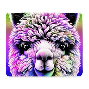 Alpaga - Tapis de souris (format paysage) - blanc - Devant