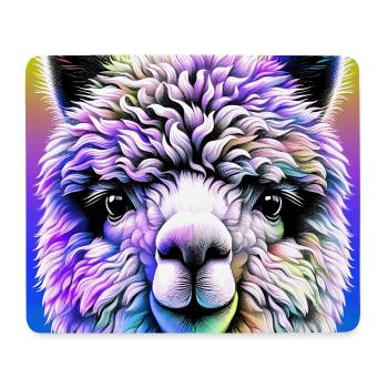 Alpaga - Tapis de souris (format paysage) - blanc - Devant