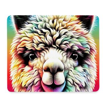 Alpaga - Tapis de souris (format paysage) - blanc - Devant