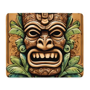 Masque Tiki - Tapis de souris (format paysage) - blanc - Devant