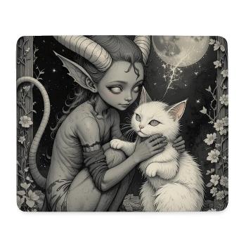 Mondschein-Dämon - Mousepad (Querformat) - Weiß - Vorne