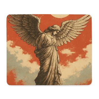 Engel mit Mond - Mousepad (Querformat) - Weiß - Vorne