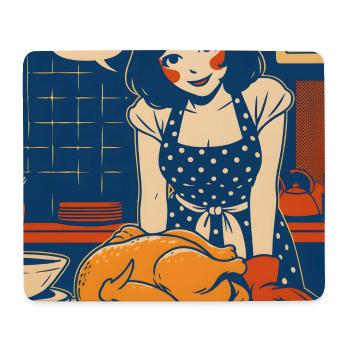 Pop Art Kitchen Chaos with Saying - Mouse Pad (horizontal) - white - Front