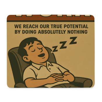Auf Arbeit Nichts tun, wahres Potenzial - Mousepad (Querformat) - Weiß - Vorne
