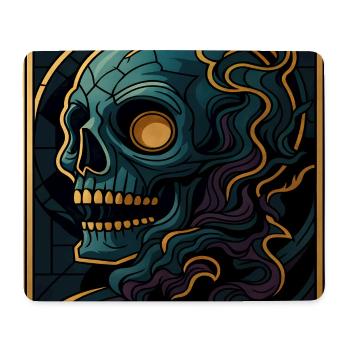 Glass Window Skull - Mouse Pad (horizontal) - white - Front