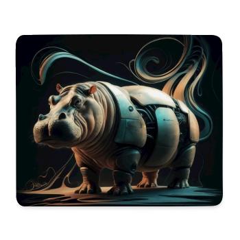 Mechanical Hippopotamus - Mouse Pad (horizontal) - white - Front