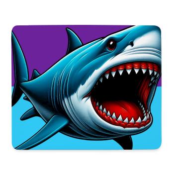 Hai - Mousepad (Querformat) - Weiß - Vorne