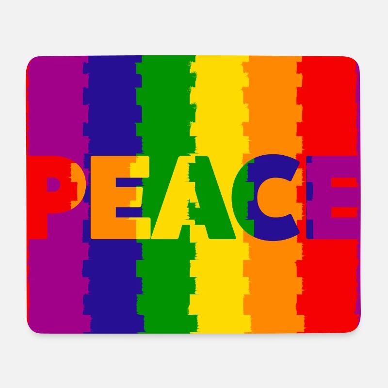 Peace - Mousepad (Querformat) - Weiß