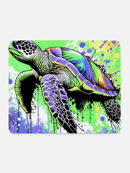 turtle - Mouse Pad (horizontal) - white