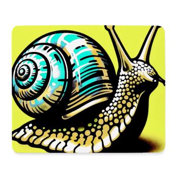 Schnecke - Mousepad (Querformat) - Weiß - Vorne