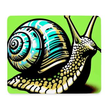 Schnecke - Mousepad (Querformat) - Weiß - Vorne