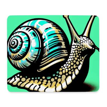 Escargot - Tapis de souris (format paysage) - blanc - Devant
