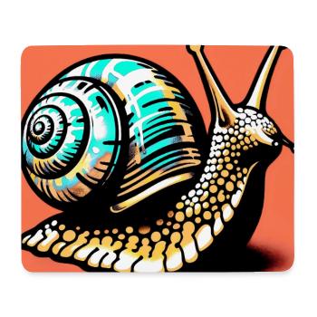 Escargot - Tapis de souris (format paysage) - blanc - Devant