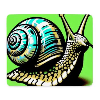 Escargot - Tapis de souris (format paysage) - blanc - Devant