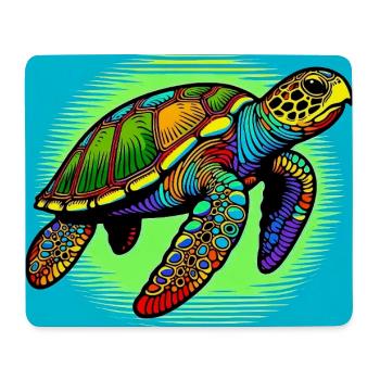 tortue - Tapis de souris (format paysage) - blanc - Devant