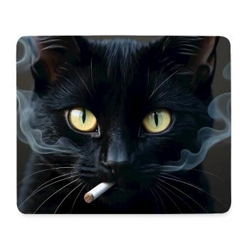 Rauchende Katze Generation Z Meme Katze raucht - Mousepad (Querformat) - Weiß - Vorne