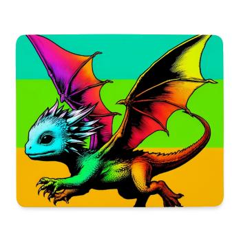 Drache - Mousepad (Querformat) - Weiß - Vorne