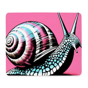 Schnecke - Mousepad (Querformat) - Weiß - Vorne