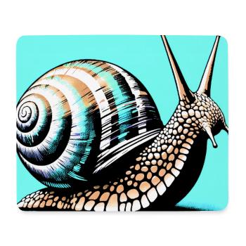 Escargot - Tapis de souris (format paysage) - blanc - Devant