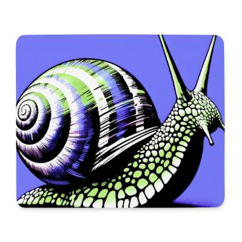 Escargot - Tapis de souris (format paysage) - blanc - Devant