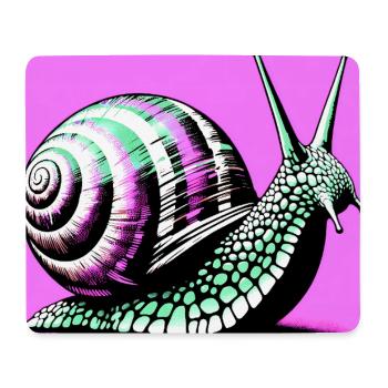 Escargot - Tapis de souris (format paysage) - blanc - Devant