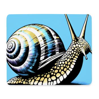 Schnecke - Mousepad (Querformat) - Weiß - Vorne