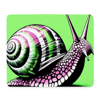 Escargot - Tapis de souris (format paysage) - blanc - Devant