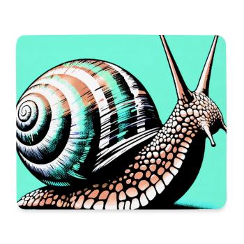 Escargot - Tapis de souris (format paysage) - blanc - Devant