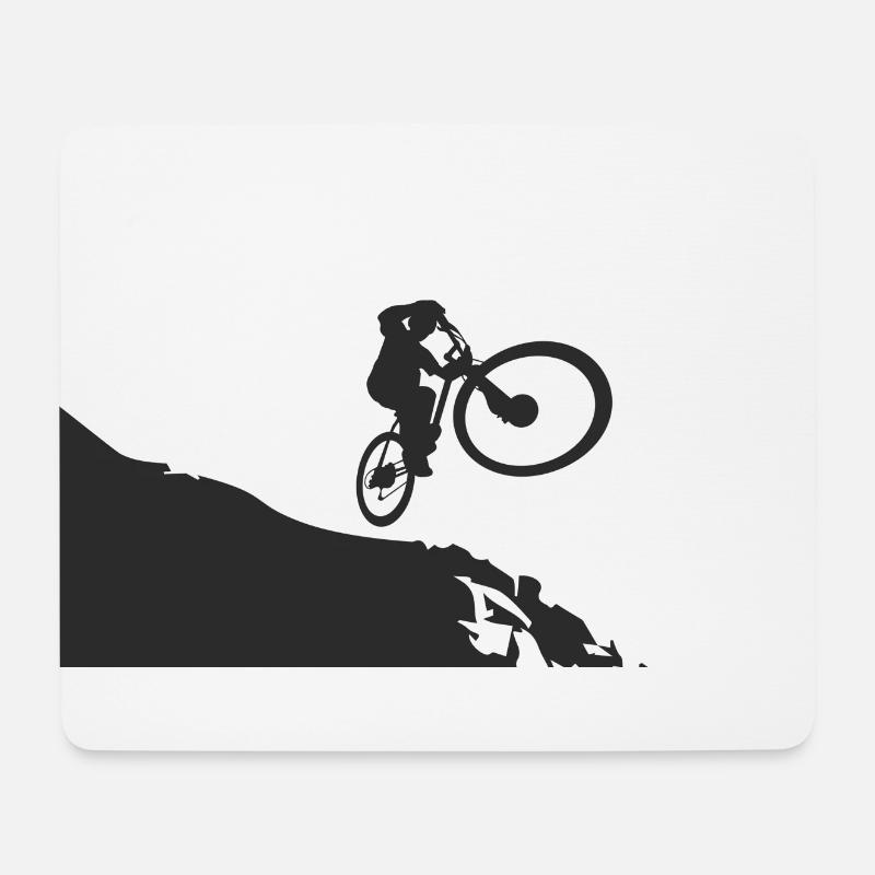 mountain_bike - Mousepad (Querformat) - Weiß