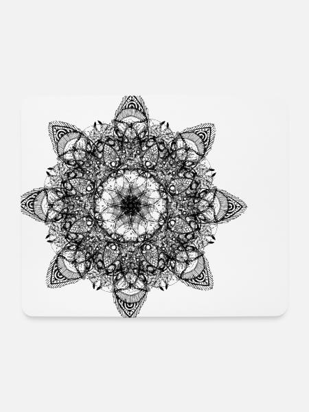 Mandala - Mousepad (Querformat) - Weiß