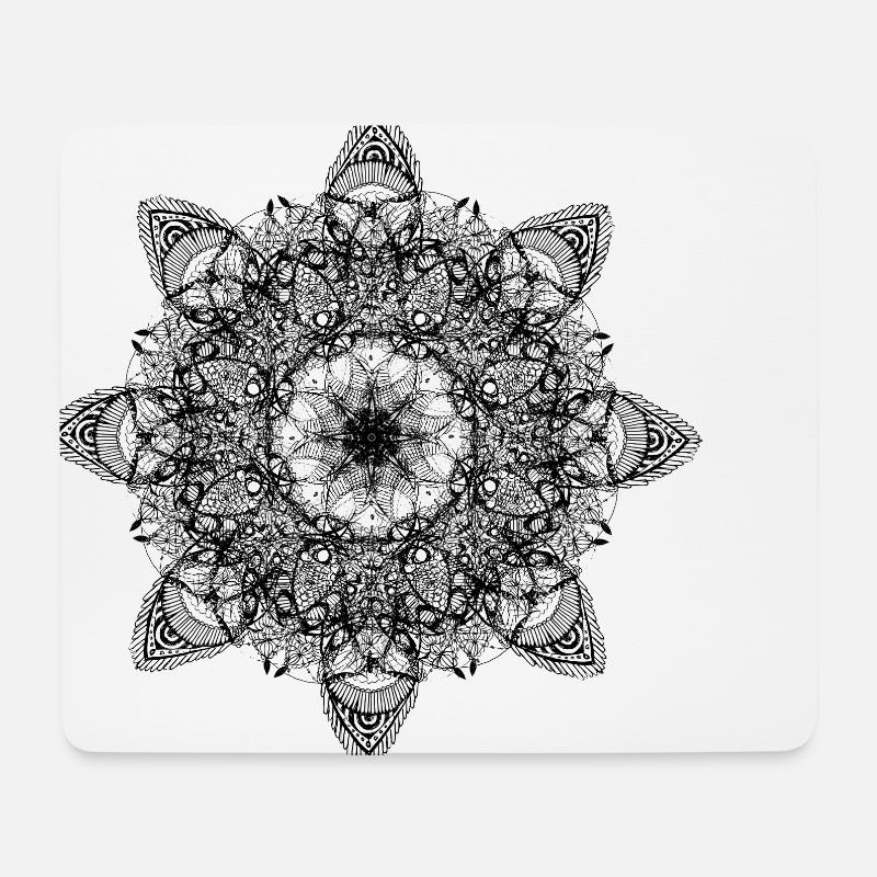 Mandala - Mousepad (Querformat) - Weiß