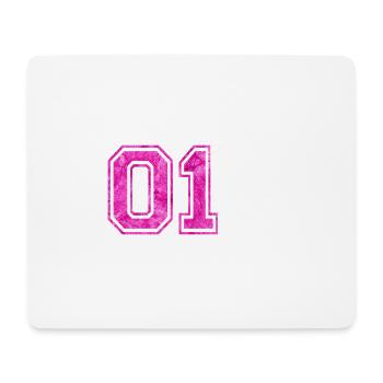 01 - College Style Pink Gift Idea - Mouse Pad (horizontal) - white - Front