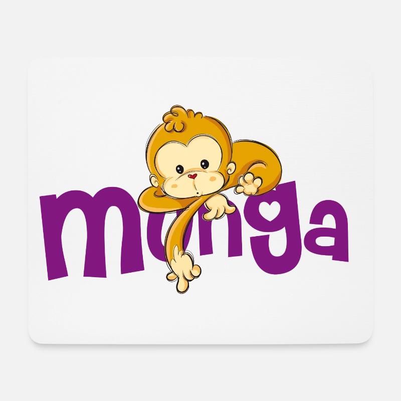 Munga - Mousepad (Querformat) - Weiß